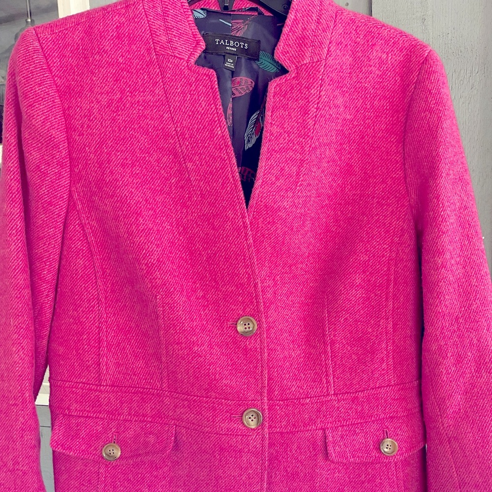 Beautiful Pink Talbots Wool Blazer Excellent Condition